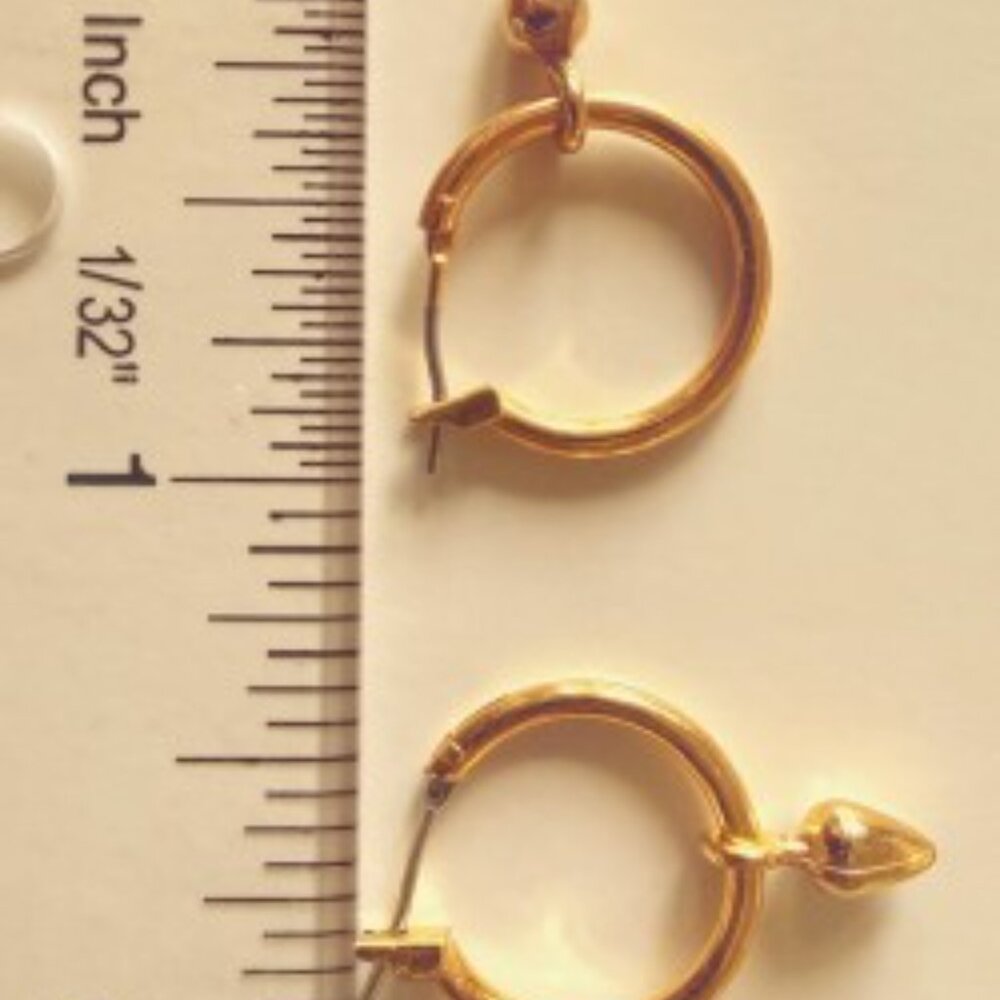 Gold-Tone Hoop Earrings - Picture 2 of 2